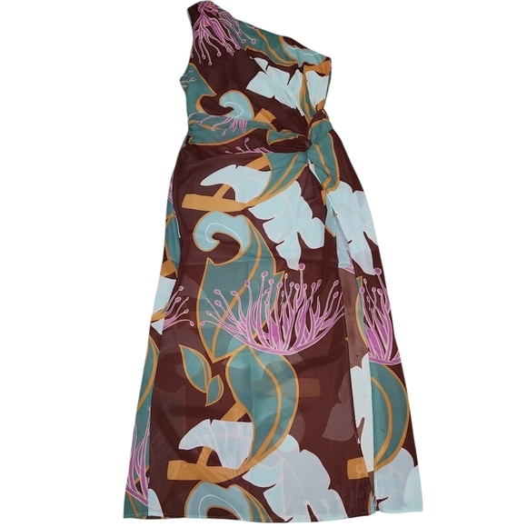 Fashion Nova Dresses & Skirts - Fashion Nova Women's Living Tropical Maxi Dress Chocolate/Combo Size 1X